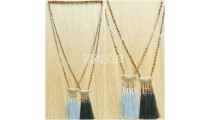 two color silver caps beads rudraksha crystal necklaces